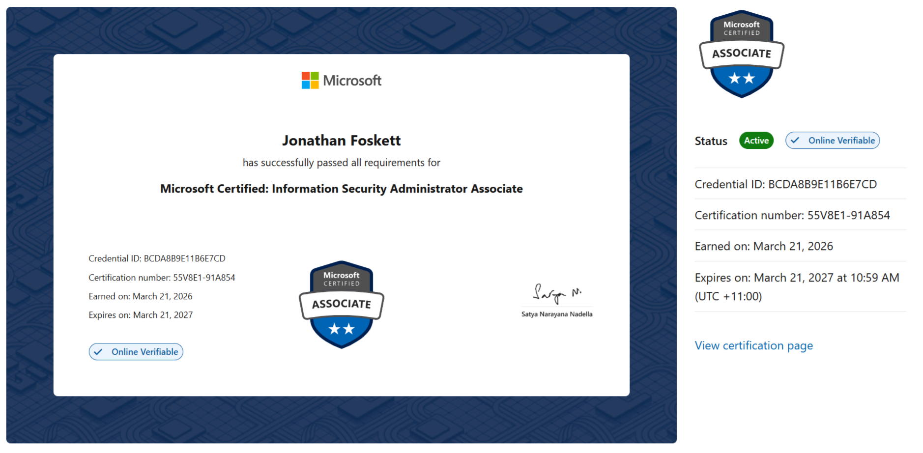 Microsoft Information Security Administrator Associate