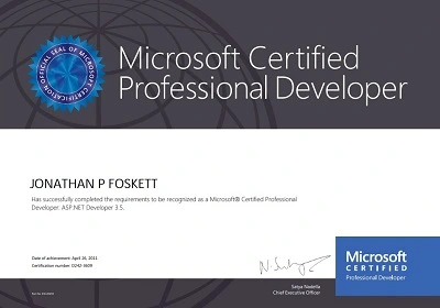 Microsoft Certified Professional Developer